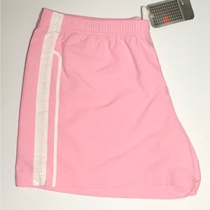Women’s Pink and White Nike Shorts XL 100% Polyester New With Tags